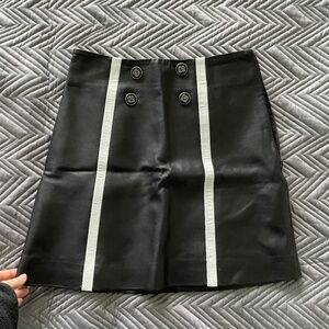 Sandro Lamb Leather Mini Skirt